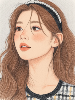 AI art portrait transformed into a six-illustration style
